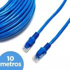 Cabo de rede RJ45 azul 10 metros conector