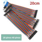 Cabo Dupont 20/40 Pinos (20cm) - Macho/Fêmea - Kit Arduino DIY