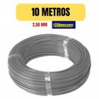 Cabo eletrico flexivel 2,5mm cinza 10 metro cobrecom imetro