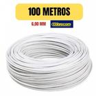 Cabo eletrico flexivel 6mm branco 100 metro cobrecom imetro