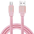 Cabo Elg CNV510PK - USB/Micro USB - 1 Metro - Tecido Canvas - Rosa