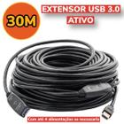 Cabo Extensor Usb 3.0 30 Metros Ativo Com Repetidor E Alimentação - WLW