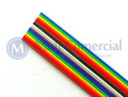 Cabo Flat Colorido 28AWG 16 Vias DS-1058-16M28 - Rolo com 30 Metros