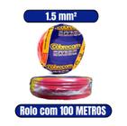 Cabo Flexível 750V 1.5mm² Vermelho - COBRECOM (ROLO COM 100 METROS)