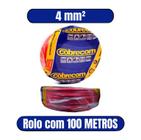 Cabo Flexível 750V 4mm² Vermelho - COBRECOM (ROLO COM 100 METROS)