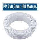 Cabo Flexível PP Fio P/ Extensão 2x0,5mm Rolo com 100 ou 50 Metros Preto/Branco