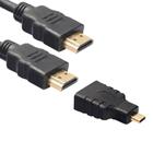 Cabo HDMI 1.4 com 1 Adaptador Micro HDMI 1,50 Metros