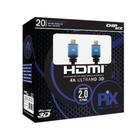 Cabo Hdmi 19 Pinos 20M: 32 Canais