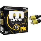 Cabo HDMI 2.0 - 4K, Ultra HD, 3D, 19 Pinos - 25 metros PIX