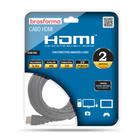 Cabo HDMI 2.0 de 2m preto HDMI5002 Brasforma