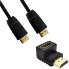 Cabo Hdmi 2 Metros 4k Ultra Hd com adaptador em L 90 Graus - Brasforma