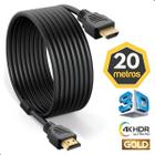 Cabo Hdmi 20 Metros Full Hd 1080p Blindado 19 Pinos 1,4v 3D Hdtv Pc Videogame - X-CELL