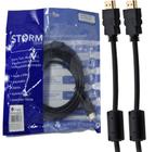 Cabo Hdmi 3 Metros 1.4 Com Filtro Hd Alta Definição - Storm