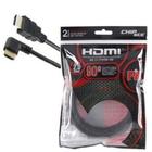 Cabo HDMI 4K Ultra HD 2.0 3D Plug 90 Graus - 2 Metros - Pix