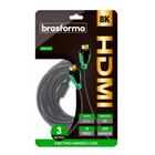 Cabo HDMI de Alta Definição 2.1 Ultra HD de 8K - 3 METROS - BRASFORMA