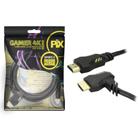 Cabo HDMI Gamer 2.0 4k 3D Plug 90 Graus 2 Metros - Chip Sce 018-0120