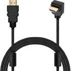 Cabo Hdmi L 90 Graus Blindado Dourado 3 Metros Comprimento