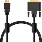 Cabo Hdmi Macho Para Dvi 24+1 Macho 1,8 Metros Com Filtro E Banhado A Ouro