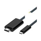 Cabo HDMI Tipo-C 4K (1,8m) - Nylon Trançado - Compatível com iPhone 15, MacBook, iPad e Galaxy