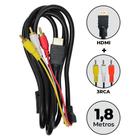 Cabo Hdmi X 3rca 1,8m Resistente Qualidade Tv Dvd Home Game - NewDay