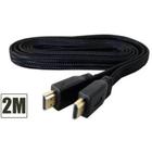 Cabo hdmi x hdmi achatado - 2 metros - versao 1.4 - 3d - EXBOM