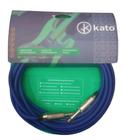 Cabo Kato P10 P10, para instrumentos musicais- Guitarra/ violão /baixo/teclado cor azul