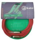 Cabo Kato P10 P10 para instrumentos musicais- Guitarra/ violão /baixo/teclado cor vermelho