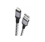 Cabo Lightning Mfi Nylon Reforçado Conector Original da "Maçã" 1,5mt Titanium Ligh10t Geonav