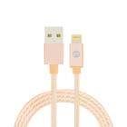 Cabo Lightning MFi para USB Nylon 1.2m - Gold Goldentec