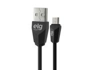 Cabo Micro Usb Elg Para Recarga E Sincronização Preto