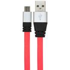 Cabo Micro Usb Flat Celular De Silicone - Rosa