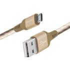 Cabo micro usb nylon reforçado 1,5m geonav golden