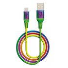 Cabo Micro USB Rainbow Recarga Sincronização 1 Metro M510RB