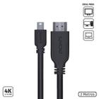 Cabo Mini Displayport Macho Para Hdmi 2.0 Macho 2 Metros - Pmdph4k-2 - PCYES