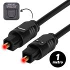 Cabo Óptico de Áudio Digital Toslink SPDIF 1m 1 metro TV Som Home Theater Playstation e Xbox