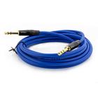 Cabo P10 para P10 Estereo Profissional - Azul 2 Metros