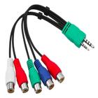 Cabo P2 + P1 Stereo X 5 Rca Femea Componente + Audio Para Tv Led Lcd Samsung