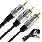 Cabo P2 Stereo Para 2 Rca Macho Plug De Metal 3M 018-0703