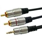 Cabo P2 X 2rca Profissional Metalico 1,8mt