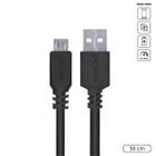 Cabo Para Celular Smartphone Micro Usb Para Usb A 2.0 50 Cm Preto - Pmuap-05