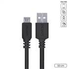 Cabo para celular smartphone micro usb para usb a 2.0 50 cm preto - pmuap-05