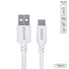 Cabo Para Celular Usb A 2.0 Para Usb Tipo C 1 Metro Branco - Puacb-01