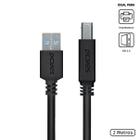 Cabo para Impressora e HD Externo USB a 3.0 Macho para USB B 3.0 Macho 28AWG Puro Cobre 2 Metros - PCYES