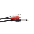 Cabo Plug 2 Rca Para P10 Mono 1.8 Metro Injetado 8 1 364 - Mxt