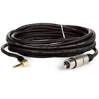 Cabo Profissional XLR Fêmea para P2 90 Graus Estereo - 50 cm