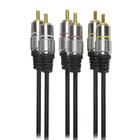 Cabo Rca 2 Metros Dupla Blindagem Cobre 2m Blindado 3+3 Rca