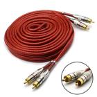 Cabo RCA 5 Metros Dupla Blindagem Plug Metal Cobre Vermelho Original Svart Techone