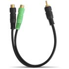 Cabo RCA Y 1 Macho 2 Fêmeas 4mm Blindado Conector Banhado a Ouro Revestido em Plástico Tech One