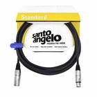 Cabo santo angelo microfone angel plug prata xlrm xlrf - 4,57 metros dmx lwb