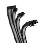 Cabo sleeved gamer rise mode preto e branco - rm-sl-bw